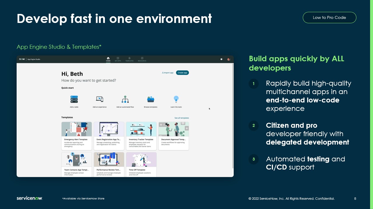 screenshot of App Engine